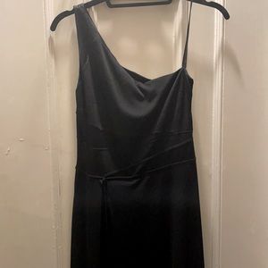 David Meister off-the-shoulder black maxi dress